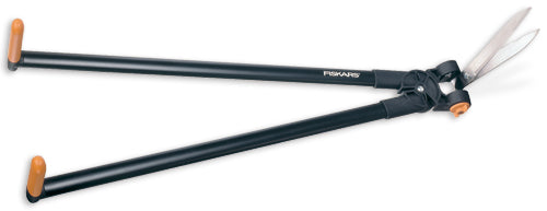 Fiskars Tijeras para hierba y setos de mango largo GS53, Alcance de hasta 2,5m, Negro/Naranja, 1001565