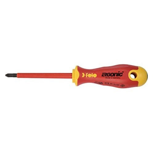 Felo 41510290 - Felo Ergonic VDE insulated screwdriver PZ1x80 mm.