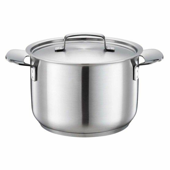 Fiskars Cazuela, 3 L, Sin revestimiento, Apto para todas las placas de cocción, Acero inoxidable reciclado, All Steel, Plateado, 1064751