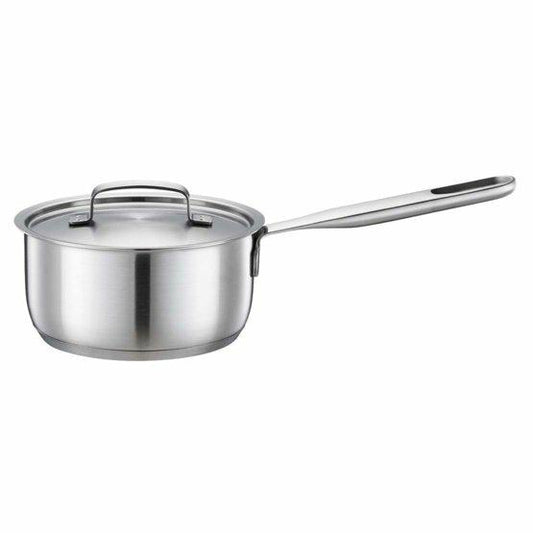 Fiskars Cacerola, 1,5 L, Olla sin revestimiento, Apto para todas las placas de cocción, Acero inoxidable reciclado, All Steel, Plateado, 1064750