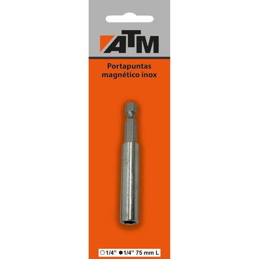 ATM Llaves & Vasos 138005-B - Portapuntas magnético de 75 mm inoxidable en blister - Ferrotecnia