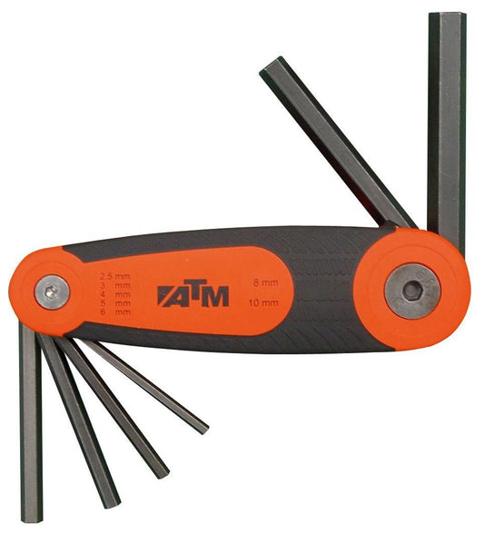 ATM Llaves & Vasos A1101 - Juego de 6 llaves Allen en soporte tipo navaja (SW 2,5 - 8) - Ferrotecnia