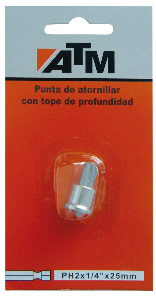 ATM Llaves & Vasos Puntas de atornillar con tope de profundidad en blister individual - Ferrotecnia
