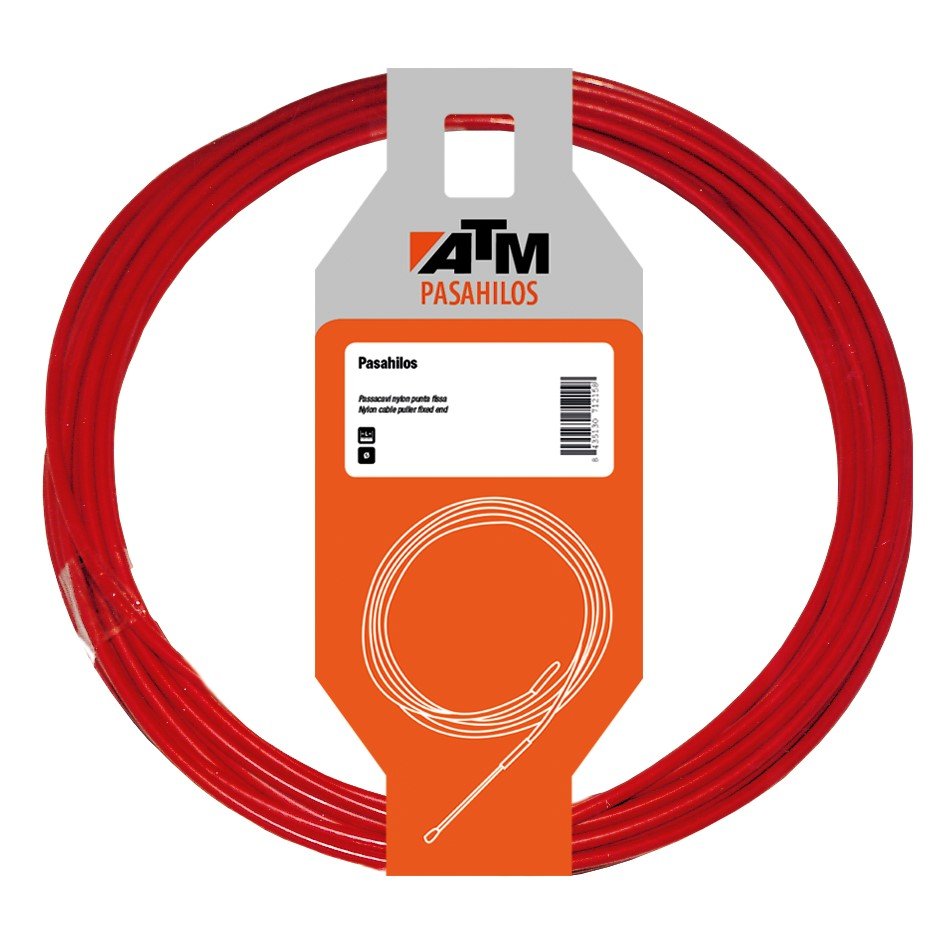 ATM Pasahilos Guía pasahilos de acero/nylon de 4 mm con punta intercambiable serie 76 - Ferrotecnia