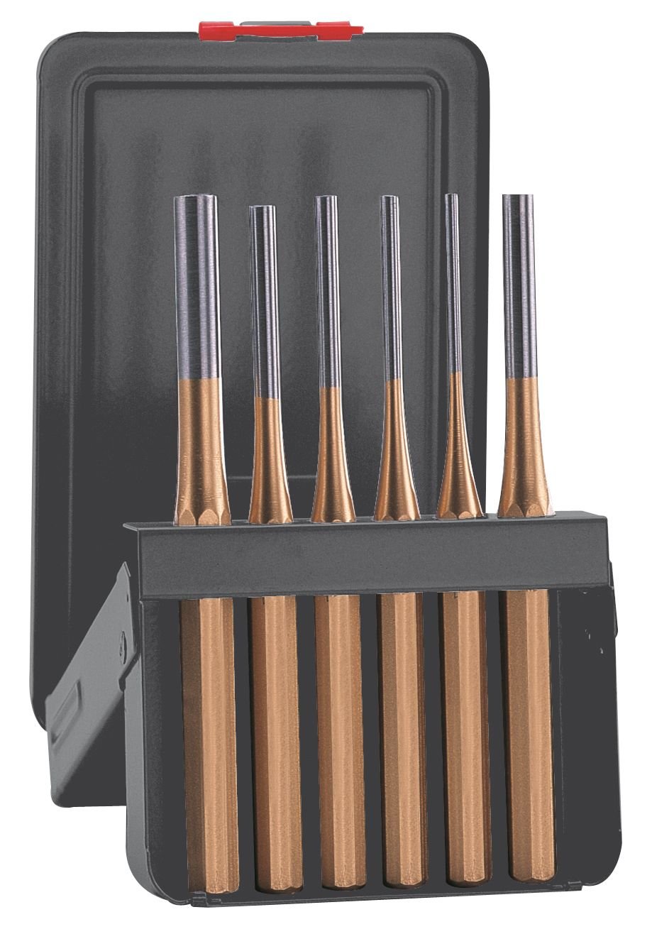 ATM Percusión 425160D - Juego de 6 botadores cilíndricos de 150 mm serie dorada - Ferrotecnia