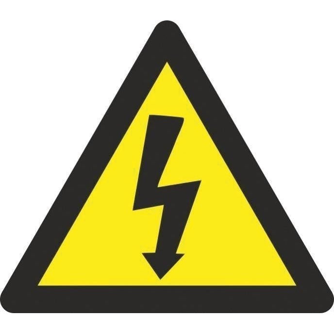 ATM Signage Vinyl Sticker Triangle with Lightning Bolt
