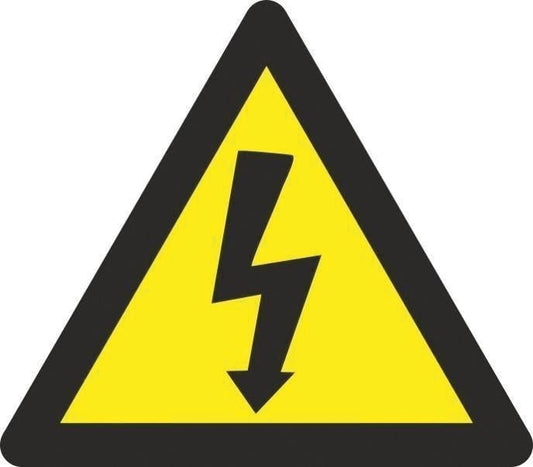 ATM Señalización Adhesivo vinilo triangulo con rayo - Ferrotecnia