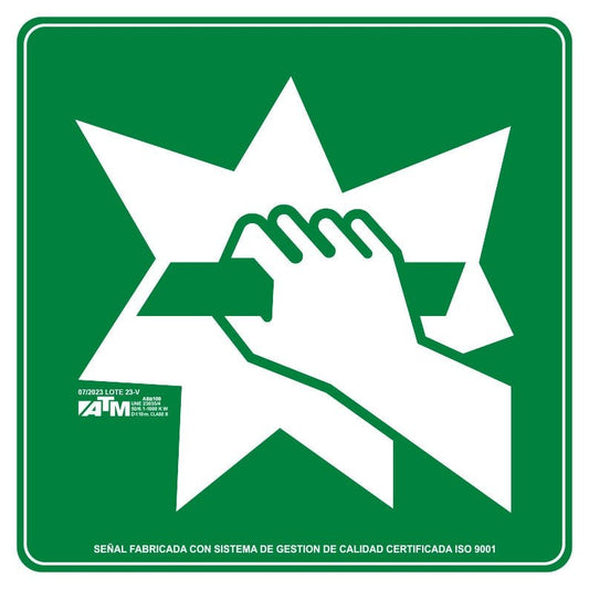 ATM Señalización ASB100 - Señal empujar barra PVC clase B - Ferrotecnia