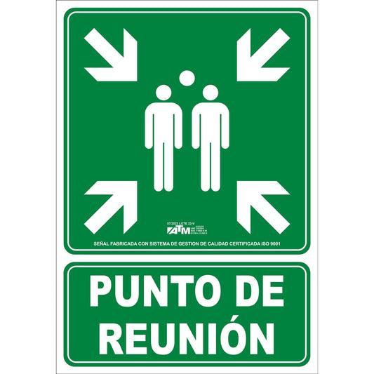 ATM Señalización ASB200 - Señal punto de reunión PVC clase B - Ferrotecnia