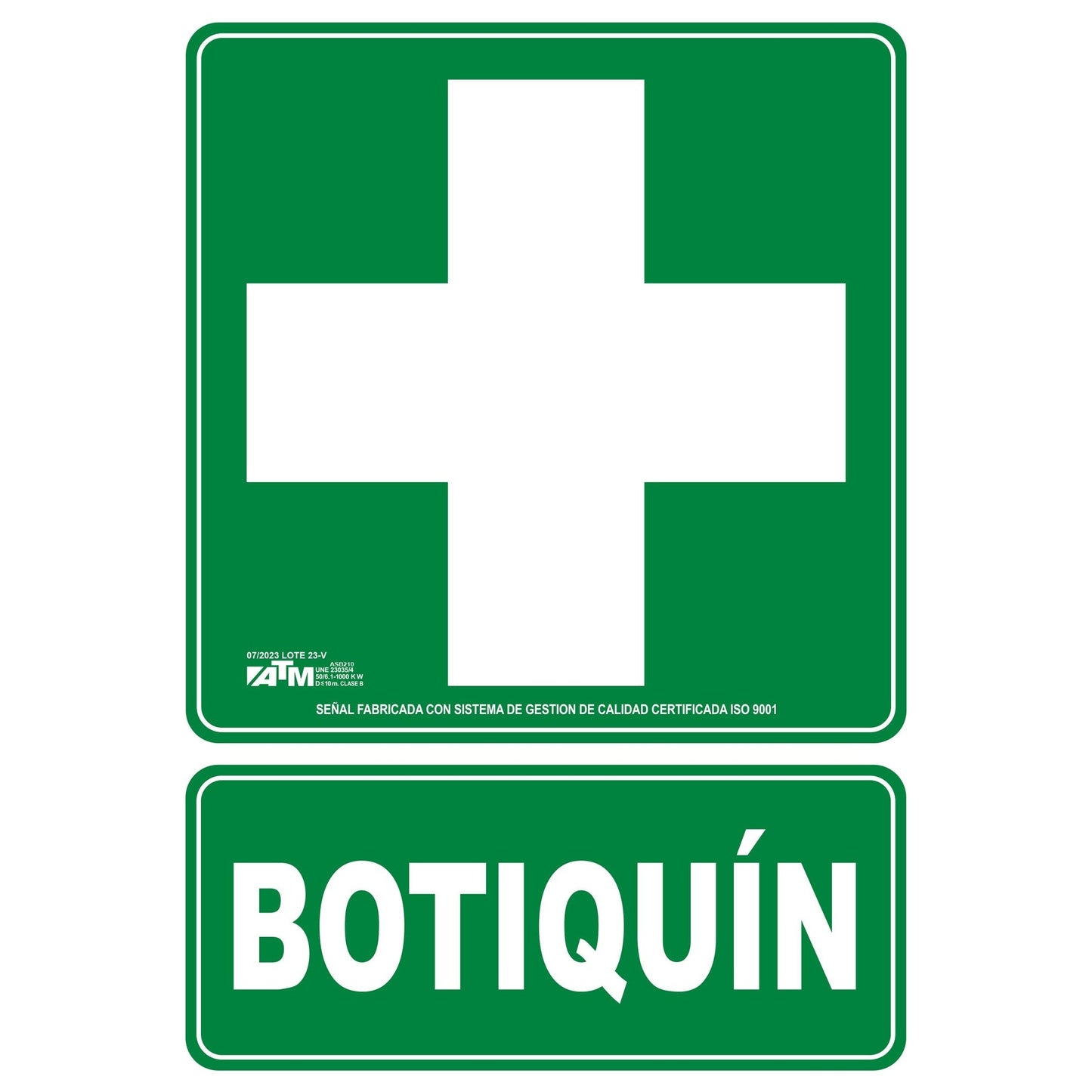 ATM Signaling ASB210 - PVC Class B First Aid Kit Sign