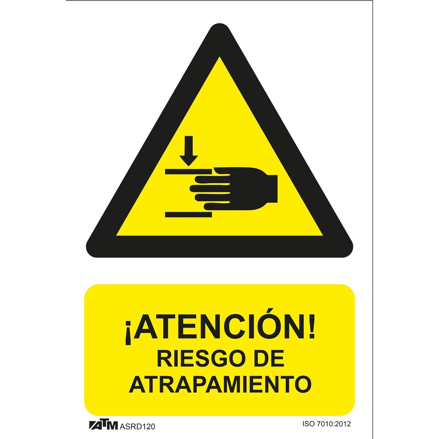ATM Signaling ASRD120 - Danger sign risk of entrapment PVC Glasspack