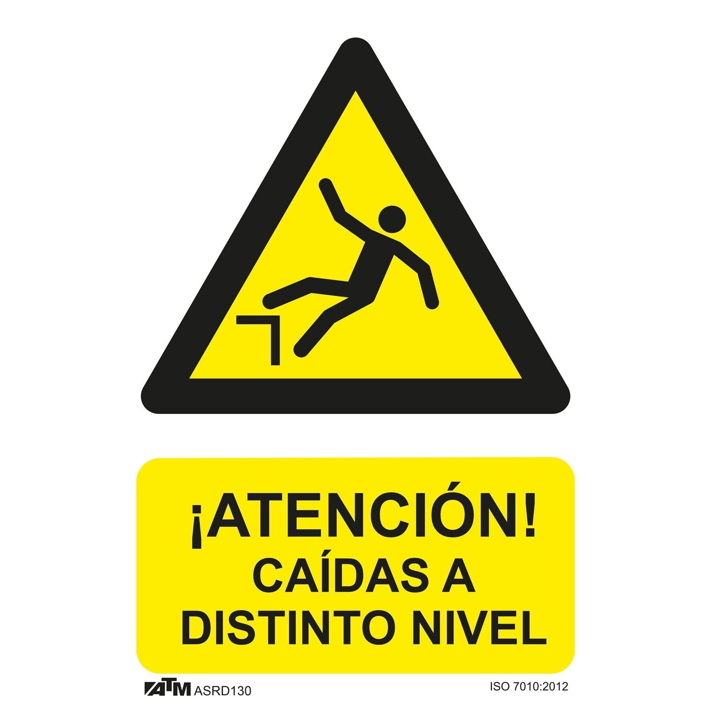 ATM Signaling ASRD130 - Danger sign of falls at different levels, PVC Glasspack