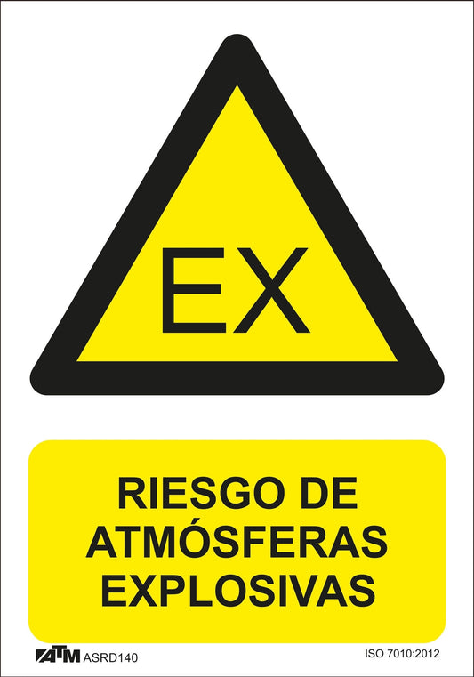 ATM Señalización ASRD140 - Señal peligro atmósferas explosivas PVC Glasspack - Ferrotecnia