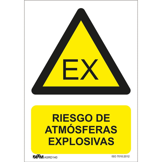 ATM Señalización ASRD140 - Señal peligro atmósferas explosivas PVC Glasspack - Ferrotecnia