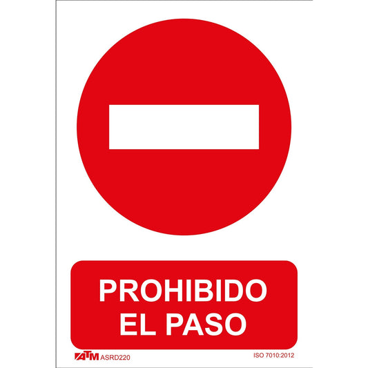 ATM Signaling ASRD220 - No Entry Sign PVC Glasspack