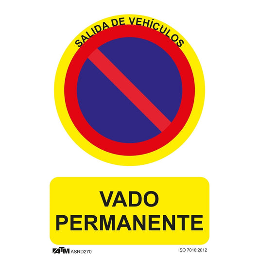 ATM Señalización ASRD270 - Señal de vado permanente PVC Glasspack