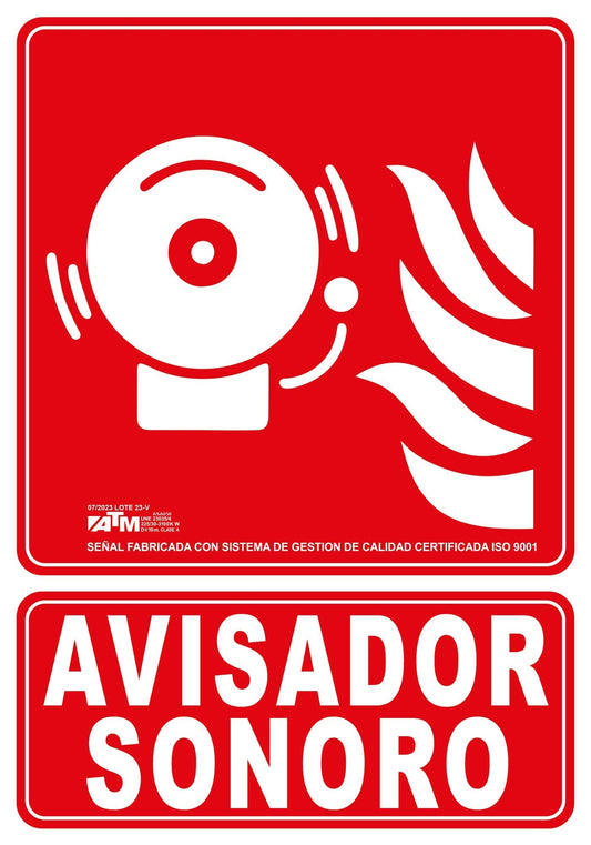 ATM Señalización Señal avisador sonoro PVC - Ferrotecnia