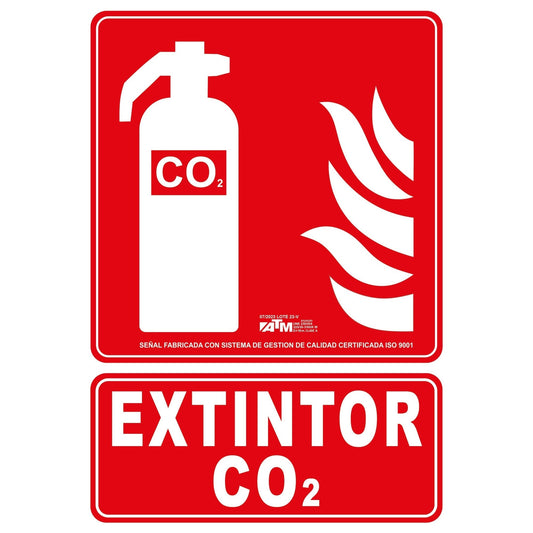 ATM Señalización Señal extintor CO2 PVC - Ferrotecnia