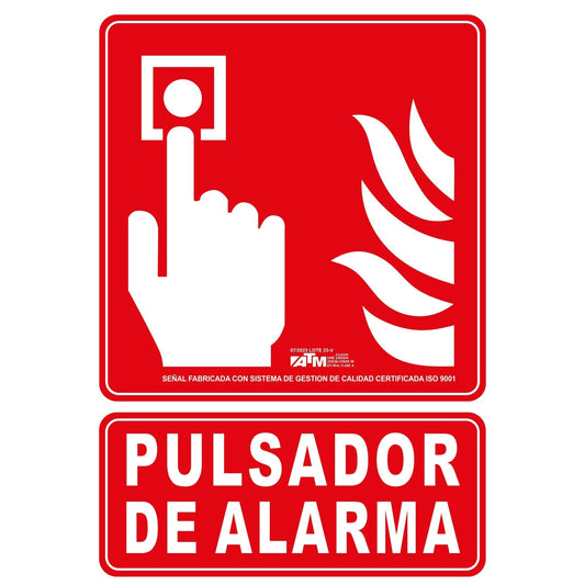 ATM Señalización Señal pulsador de alarma PVC - Ferrotecnia