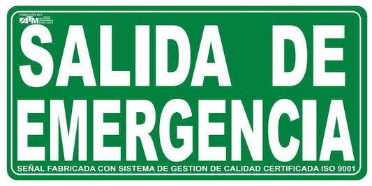 ATM Señalización Señal salida de emergencia PVC - Ferrotecnia
