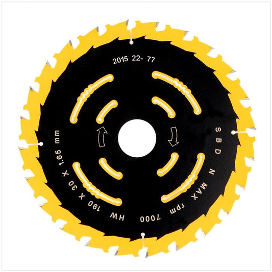 DEWALT ELITE CSB Hojas de sierra circular 190 mm 24 dientes, pack de 3, dientes de carburo, DT10399-QZ