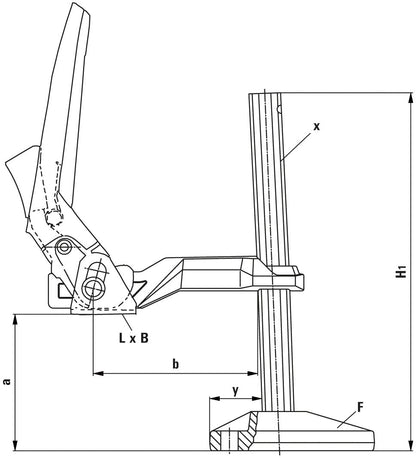 Bessey BS2N - Prensa rápida de palanca para máquinas Bessey BS 200/100 - Ferrotecnia