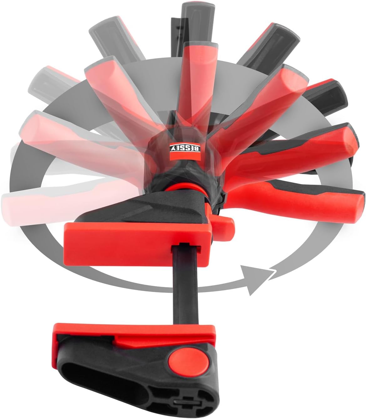 Bessey EZ360 - SET - Juego de 2 tornillos de apriete monomanual con mango giratorio 360° de 300mm de apertura - Ferrotecnia