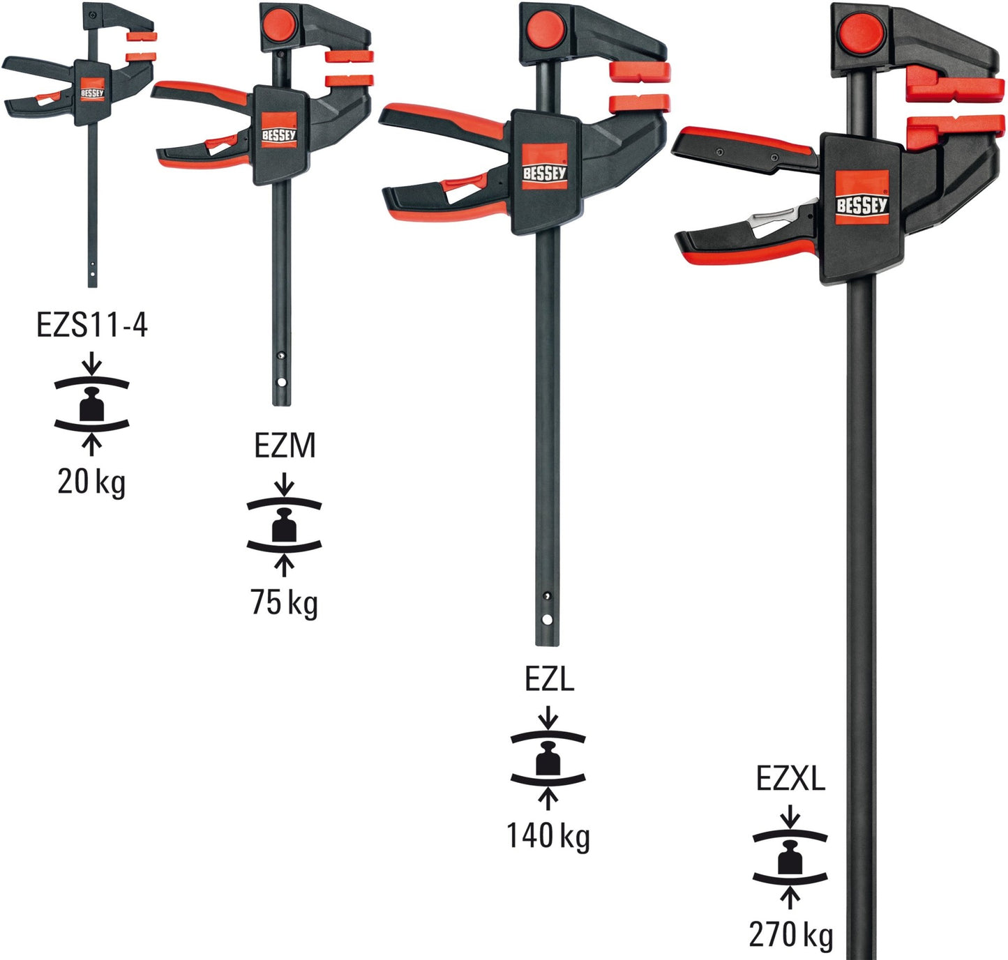 Bessey EZL15 - 8 - Tornillo de apriete monomanual Bessey EZL 150/80 - Ferrotecnia