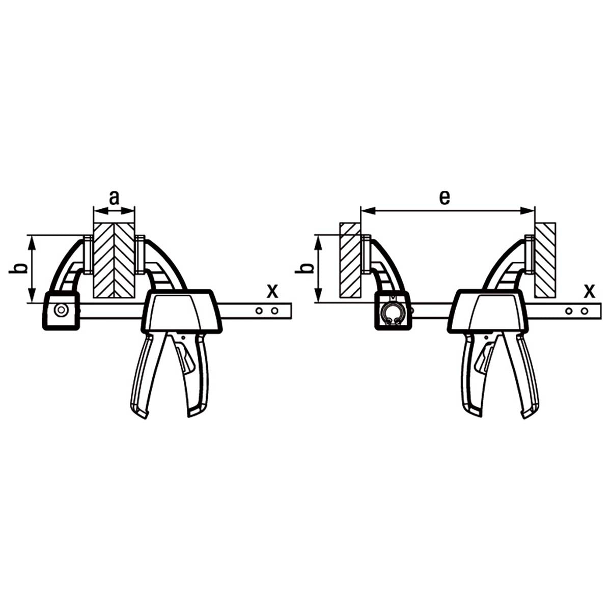 Bessey EZS15 - 8 - Tornillo de apriete monomanual Bessey EZS 150/80 - Ferrotecnia