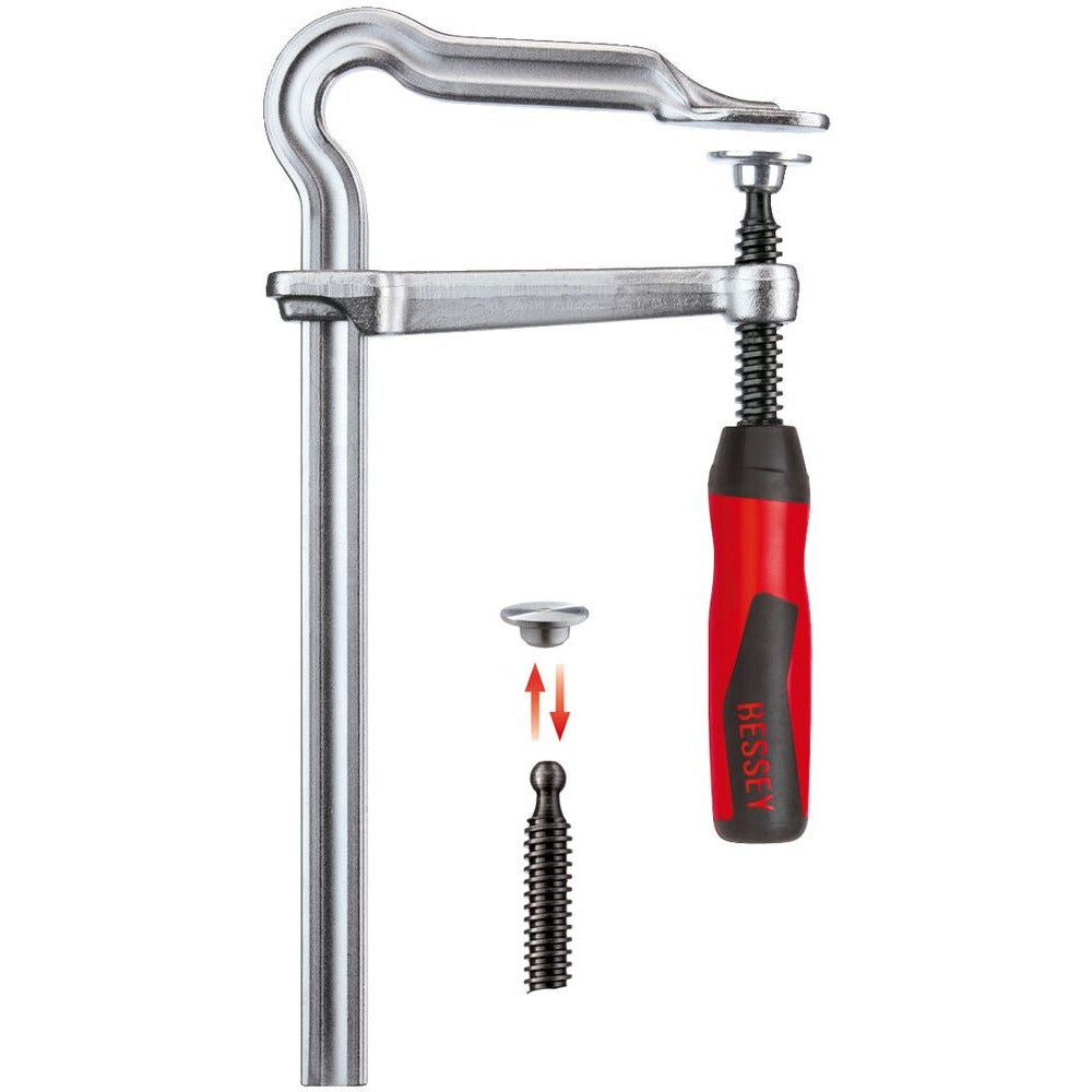 Bessey GM16Z2K - Tornillo de apriete con mango bicomponente Bessey Omega GMZ 160/80