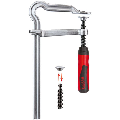 Bessey GM40Z2K - Tornillo de apriete con mango bicomponente Bessey Omega GMZ 400/120