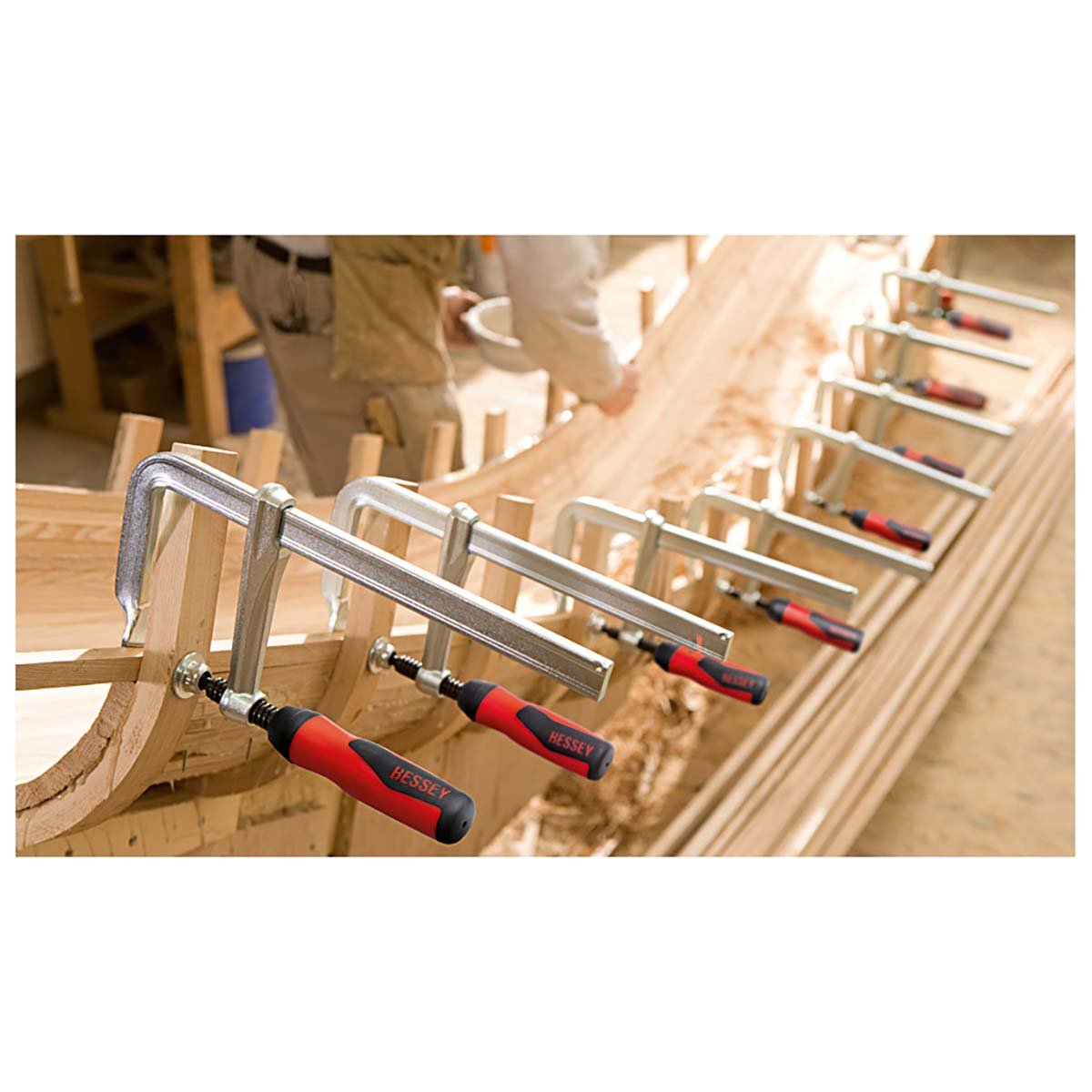 Bessey GZ10 - 2K - Tornillo de apriete todo acero con mango bicomponente Bessey GZ 100/60 - Ferrotecnia