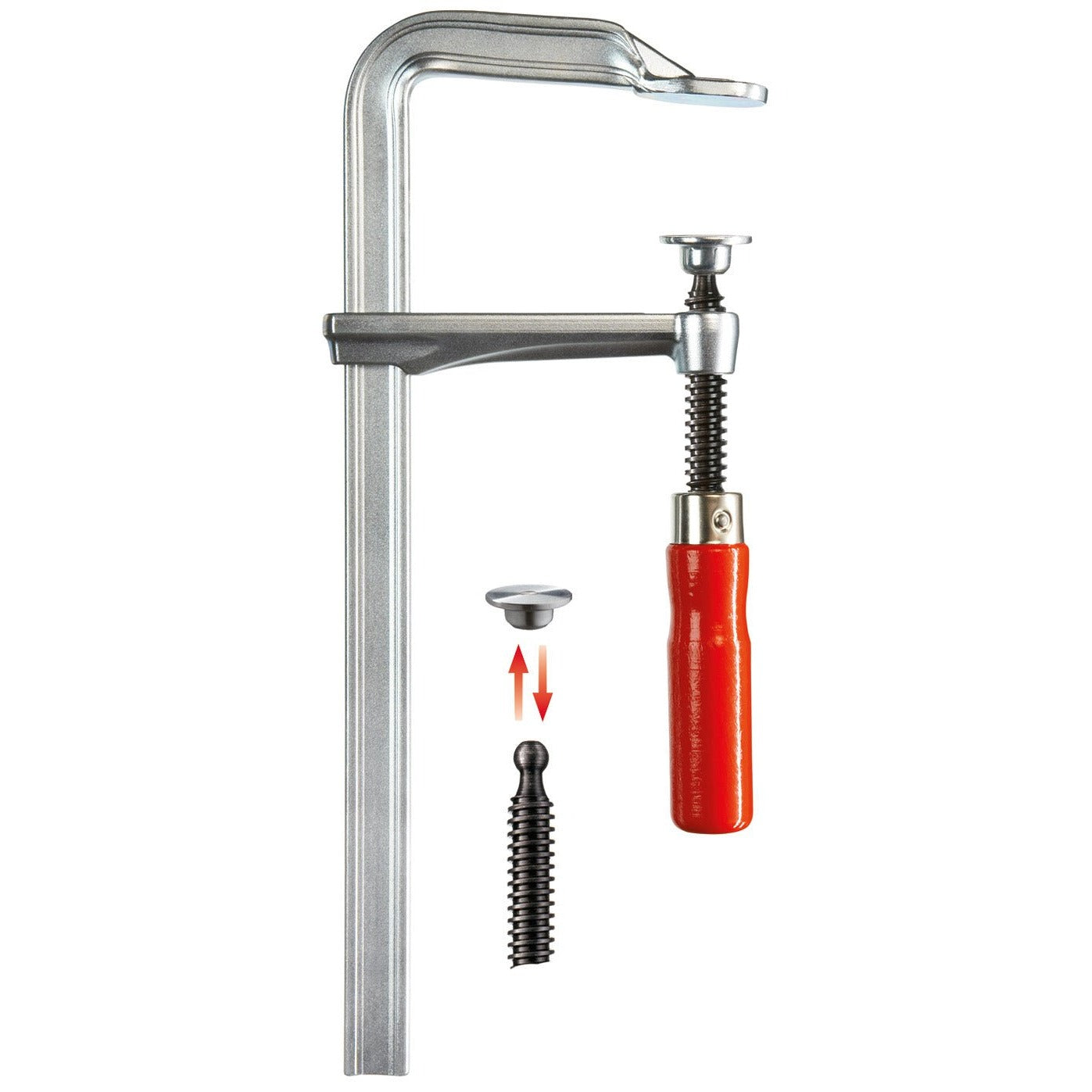 Bessey GZ16 - Vis de serrage tout acier avec manche en bois Bessey GZ 160/80