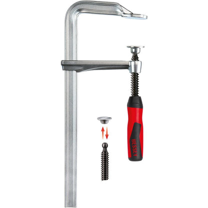 Bessey GZ60122K - Tornillo de apriete todo acero con mango bicomponente Bessey GZ 600/120