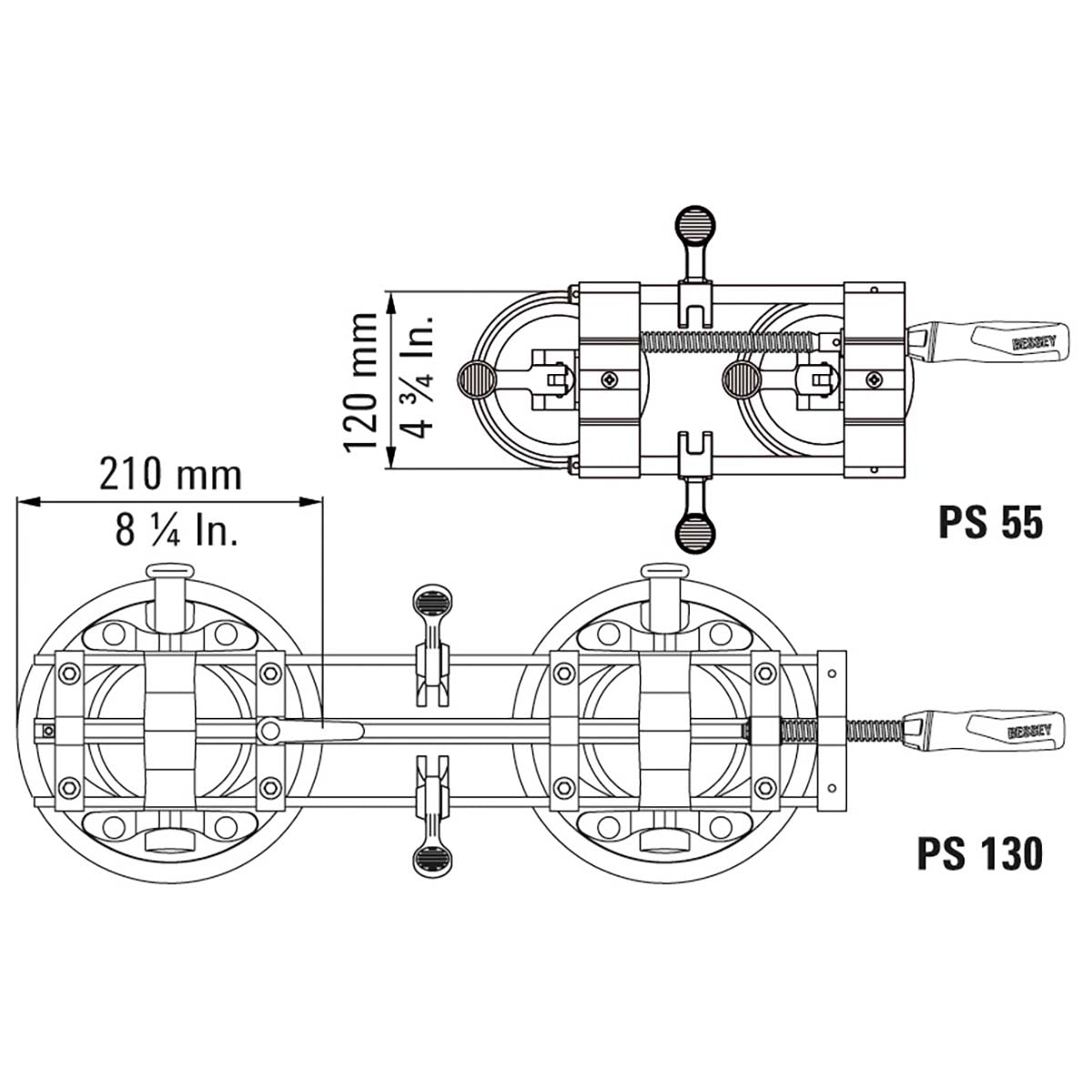 Bessey PS55 - Sistema para montaje encimeras Bessey PS55 - Ferrotecnia