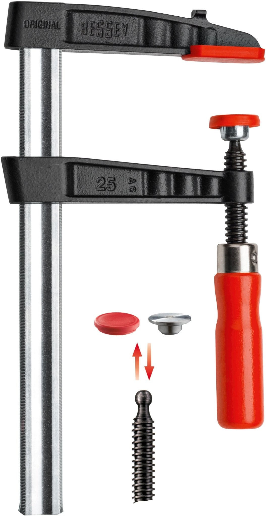 Bessey TG12 - Tornillo de apriete con mango de madera Bessey TG 120/60 - Ferrotecnia