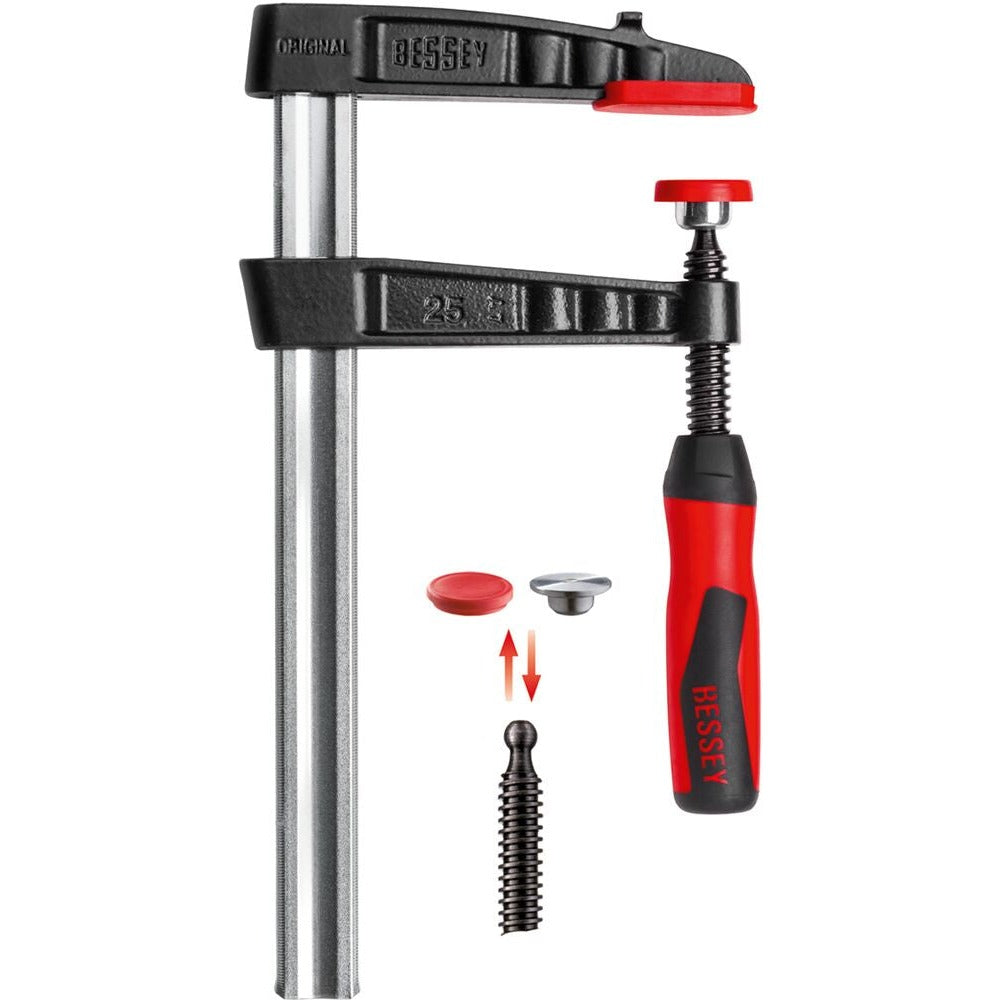 Bessey TG202K - Tornillo de apriete con mango bicomponente Bessey TG 200/100