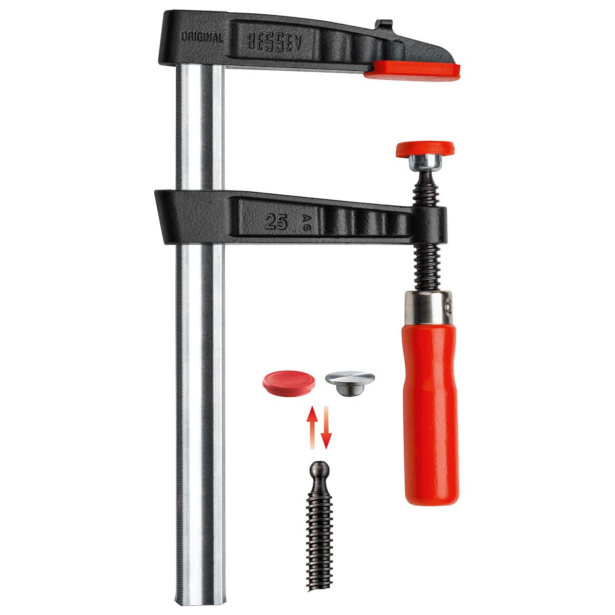 Bessey TG30B6 - Clamping screw with wooden handle Bessey TG 300/60 ...