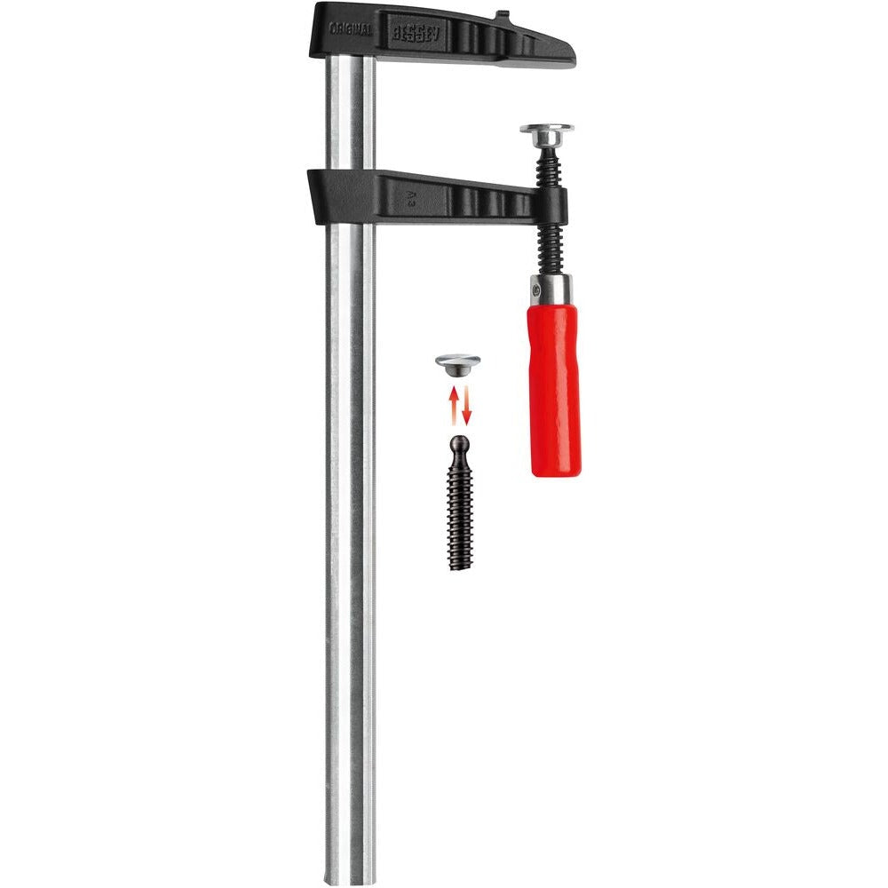 Bessey TGK125 - Tornillo de apriete reforzado con mango de madera Bessey TGK 1250/120