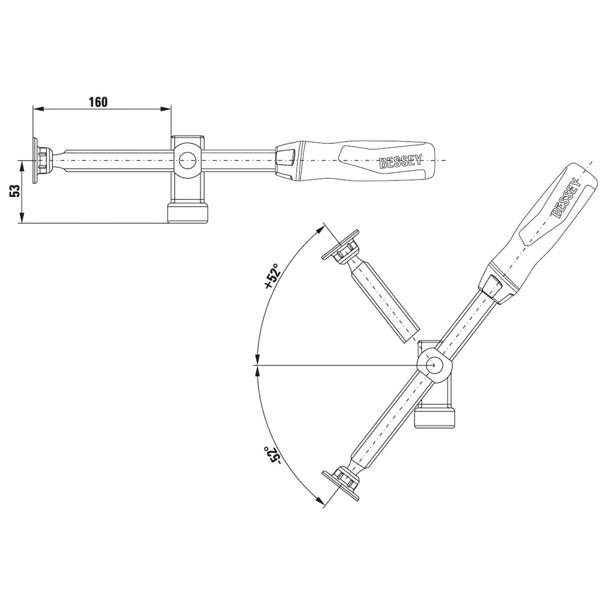 Bessey TW28AV - Elemento de sujeción para mesas de soldadura Bessey TW28 AV - Ferrotecnia