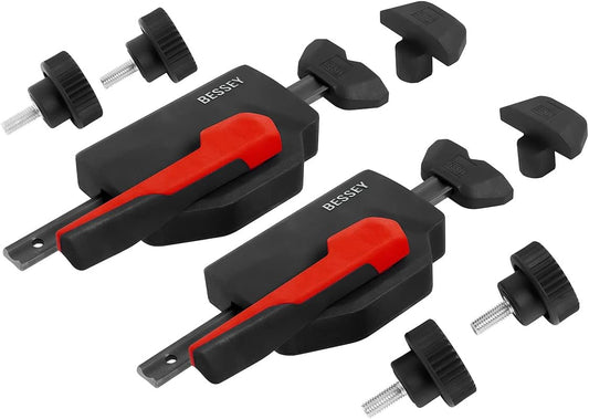 Bessey WNS - SET - MFT - Juego de 2 abrazaderas de fijación horizontal para mesas multifunción - Ferrotecnia