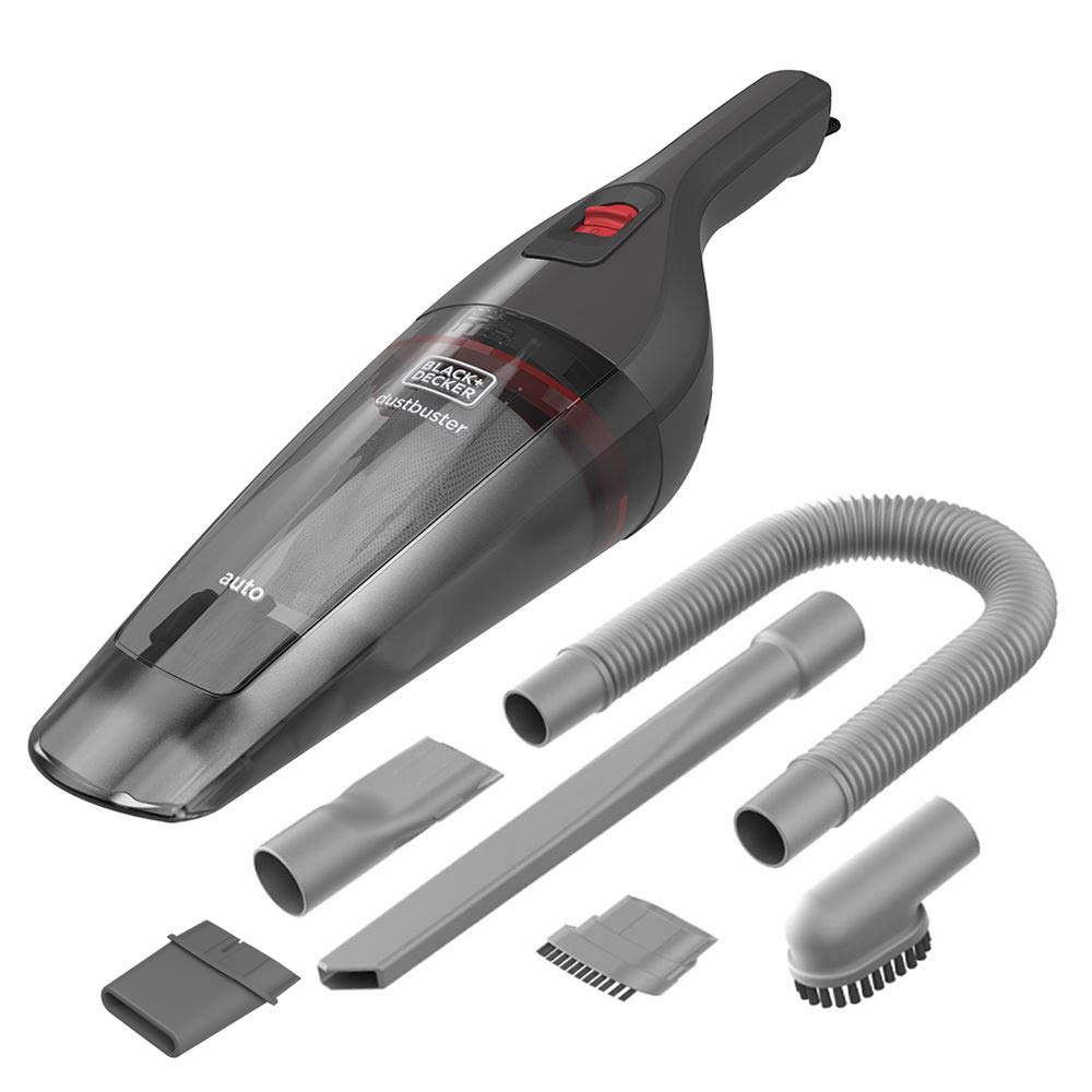 Black+Decker NVB12AVA-XJ, Aspiradoras de Mesa, Gris, Rojo, 8.5 W, 0.37 Liters, 78 decibeles