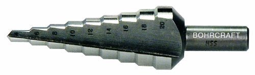 Bohrcraft 17600300001 - Bohrcraft Broca escalonada HSS // #1 / 4 - 12 mm BC - QP - Ferrotecnia