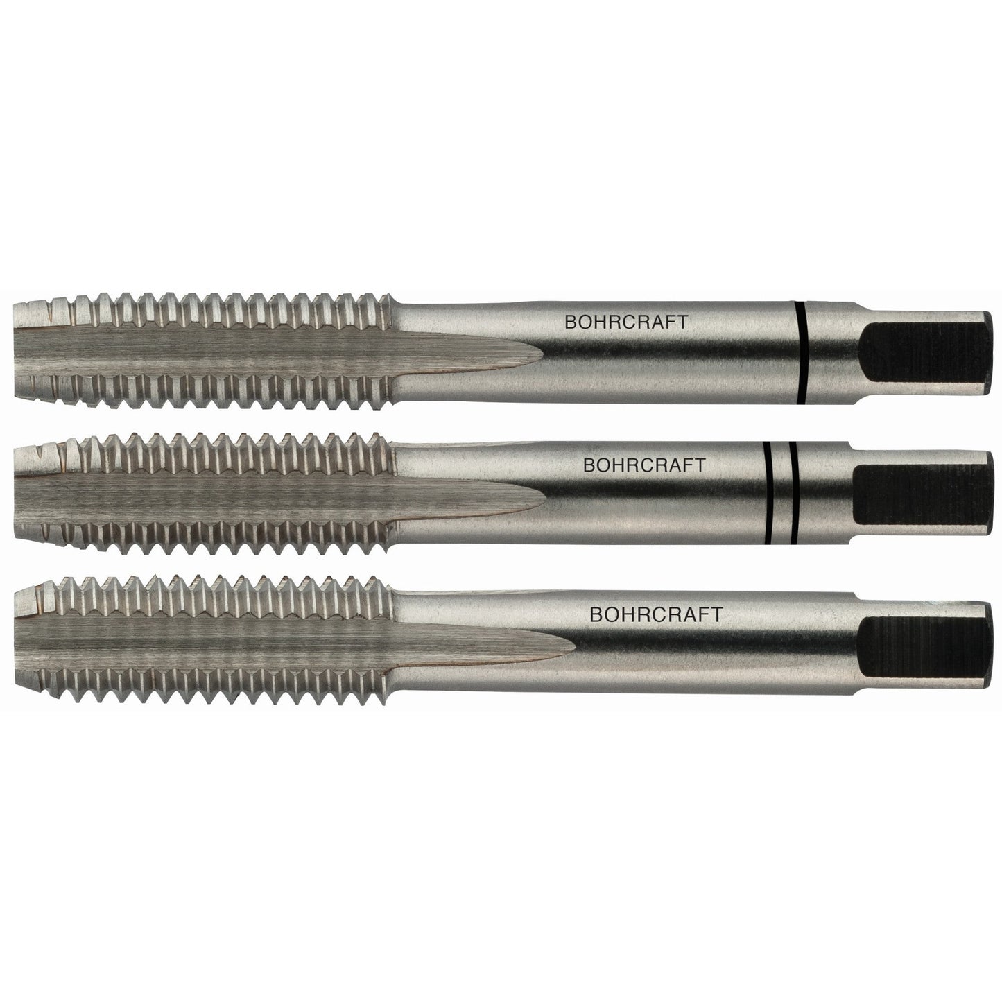 Bohrcraft 41001100250 - Taraud à main DIN 352 HSS Progr. // M 2,5 / 3 pièces BC Unibox