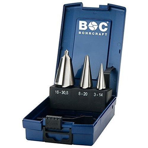 Bohrcraft 17401330003 - Bohrcraft Jg. HSS sheet metal drill bits, ABS box B3-K // # 1 - 2 - 3 / 3-pcs.