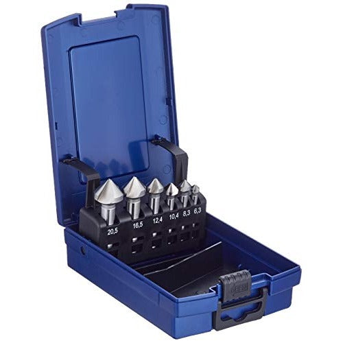 Bohrcraft 17001330006 - Bohrcraft Jg. DIN 335 C HSS countersinks, ABS case KS6-K // 6.3 - 20.5 / 6-pcs.