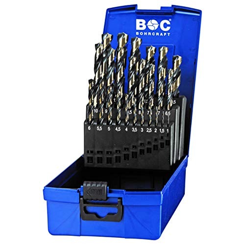 Bohrcraft 12011330025 - Bohrcraft Jg. DIN 338 HSS-G TURBO drill bits, ABS box // 25-pcs. 1.0 - 13.0 x0.5mm