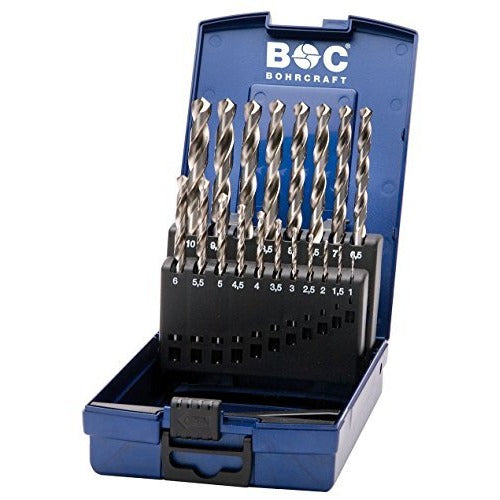 Bohrcraft 11201330019 - Bohrcraft Jg. DIN 338 N HSS-G drill bits, ABS box KG10 //1-10x0.5/19-pcs.