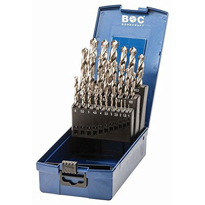 Bohrcraft 11201330025 - Bohrcraft Jg. DIN 338 N HSS-G drill bits, ABS box KG13 //1-13x0.5/25-pcs.