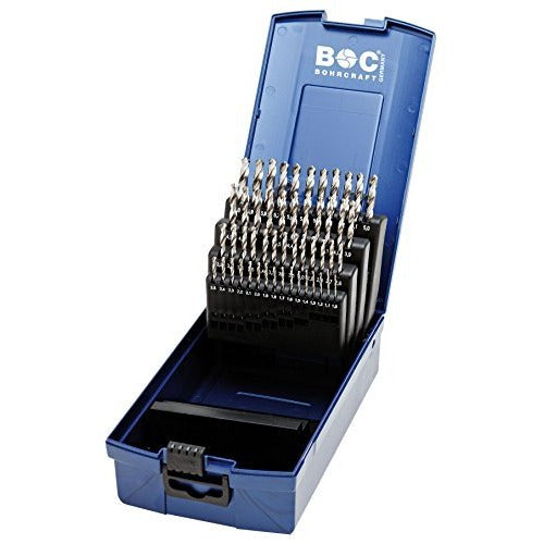Bohrcraft 11201330050 - Bohrcraft Jg. DIN 338 N HSS-G drill bits, ABS box KG591 //1.0-6.0x0.1/51-pcs.